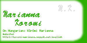 marianna koromi business card