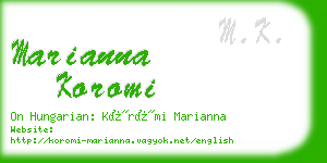 marianna koromi business card